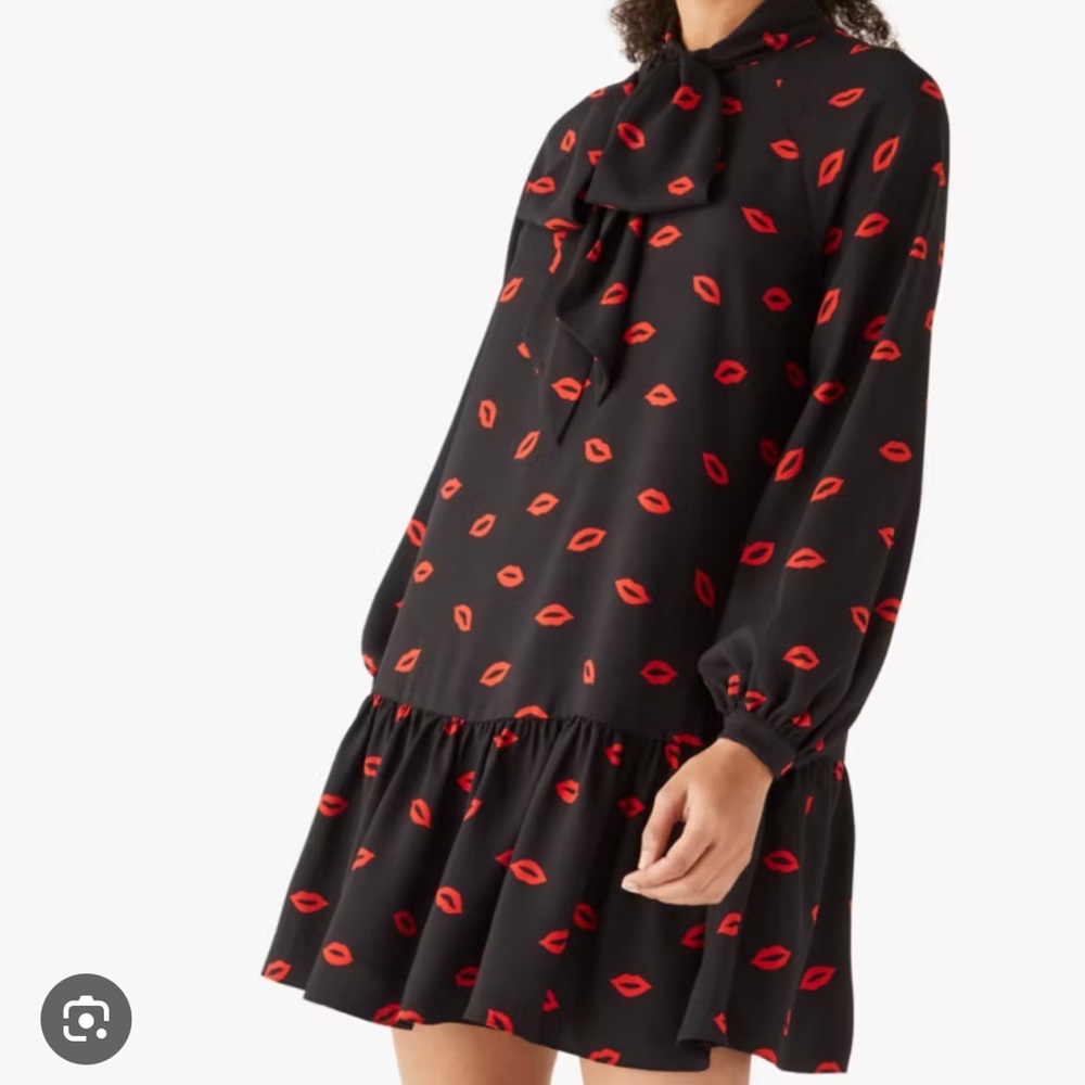 kate spade tie neck shift dress